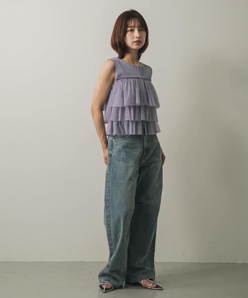 SENSE OF PLACE by URBAN RESEARCH（センスオブプレイスバイアーバンリサーチ）の「カーブデニム（デニムパンツ・レディース・インディゴブルー/ピンク/ライトインディゴブルー/グレー/ワンウォッシュ・LARGE/MEDIUM/SMALL）」の16枚目の写真