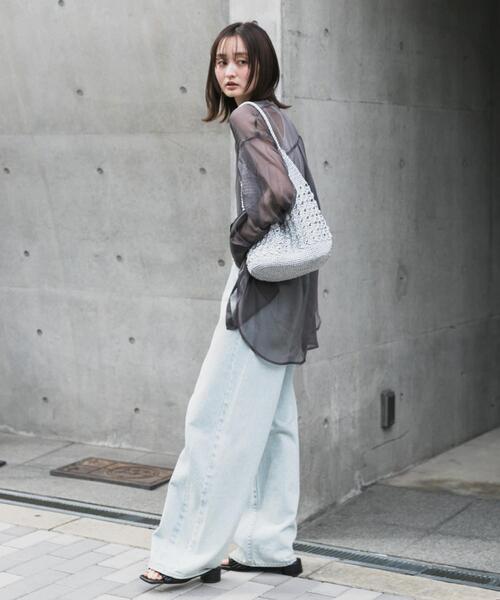 SENSE OF PLACE by URBAN RESEARCH（センスオブプレイスバイアーバンリサーチ）の「カーブデニム（デニムパンツ・レディース・インディゴブルー/ピンク/ライトインディゴブルー/グレー/ワンウォッシュ・LARGE/MEDIUM/SMALL）」の20枚目の写真