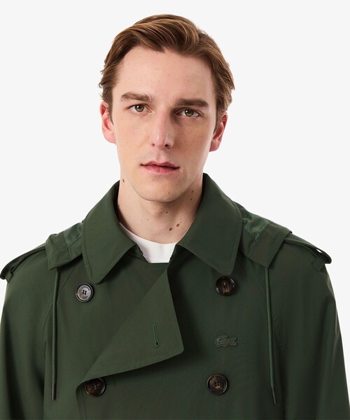 LACOSTE(ラコステ)の「撥水防風トレンチコート(トレンチコート・メンズ・ダークグリーン・48/50)」の2枚目の写真