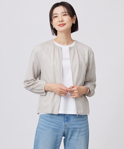 ダリア 【J.press】シアージャージー ブルゾン J.PRESS｜【季節の変わり目に】シアーブルゾン | Rakuten Fashion(楽天
