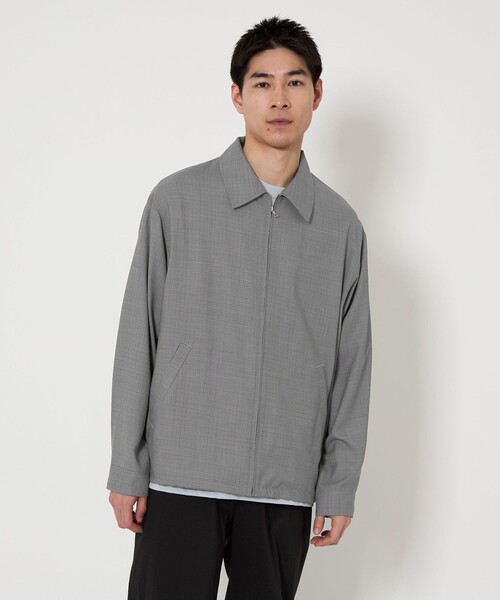 green label relaxing(グリーンレーベルリラクシング)の「TW マイクロチェック ブルゾン(ブルゾン・メンズ・ライトブルー/グレー/ダークグレー・S/M/L/XL)」の2枚目の写真