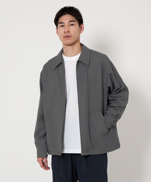 green label relaxing(グリーンレーベルリラクシング)の「TW マイクロチェック ブルゾン(ブルゾン・メンズ・ライトブルー/グレー/ダークグレー・S/M/L/XL)」の3枚目の写真