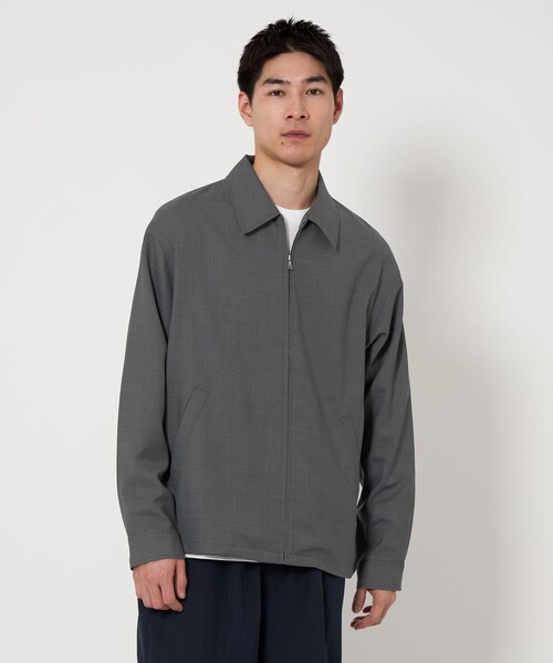 green label relaxing(グリーンレーベルリラクシング)の「TW マイクロチェック ブルゾン(ブルゾン・メンズ・ライトブルー/グレー/ダークグレー・S/M/L/XL)」の5枚目の写真