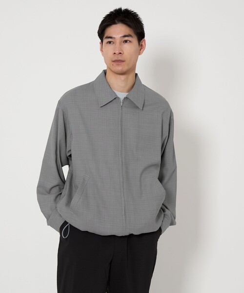 green label relaxing(グリーンレーベルリラクシング)の「TW マイクロチェック ブルゾン(ブルゾン・メンズ・ライトブルー/グレー/ダークグレー・S/M/L/XL)」の6枚目の写真