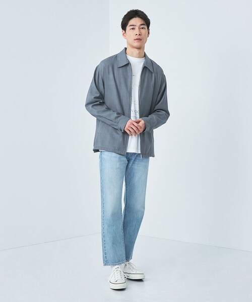 green label relaxing(グリーンレーベルリラクシング)の「TW マイクロチェック ブルゾン(ブルゾン・メンズ・ライトブルー/グレー/ダークグレー・S/M/L/XL)」の9枚目の写真