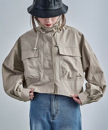 Fashion Letter（ファッションレター）の「スタンドカラー ショート丈ナイロンジャケット（ブルゾン）」