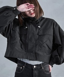 Fashion Letter（ファッションレター）の「スタンドカラー ショート丈ナイロンジャケット（ブルゾン）」