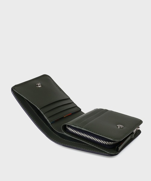 Paul Smith ブラック ブライトストライププラー 2つ折り財布 ブライトストライププラー 2つ折り財布【553423 P915】（財布