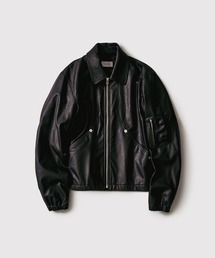 CONZ(RY)COMPACT BOMBER LEATHER JACKET(u])
