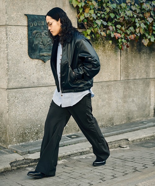 CONZ(コンズ)の「COMPACT BOMBER LEATHER JACKET(ブルゾン・メンズ・ブラック・1/2/3)」の7枚目の写真