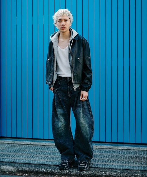 CONZ(コンズ)の「COMPACT BOMBER LEATHER JACKET(ブルゾン・メンズ・ブラック・1/2/3)」の5枚目の写真