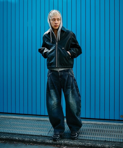 CONZ(コンズ)の「COMPACT BOMBER LEATHER JACKET(ブルゾン・メンズ・ブラック・1/2/3)」の6枚目の写真