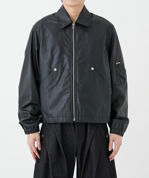 CONZ(コンズ)の「COMPACT BOMBER LEATHER JACKET(ブルゾン・メンズ・ブラック・1/2/3)」の22枚目の写真