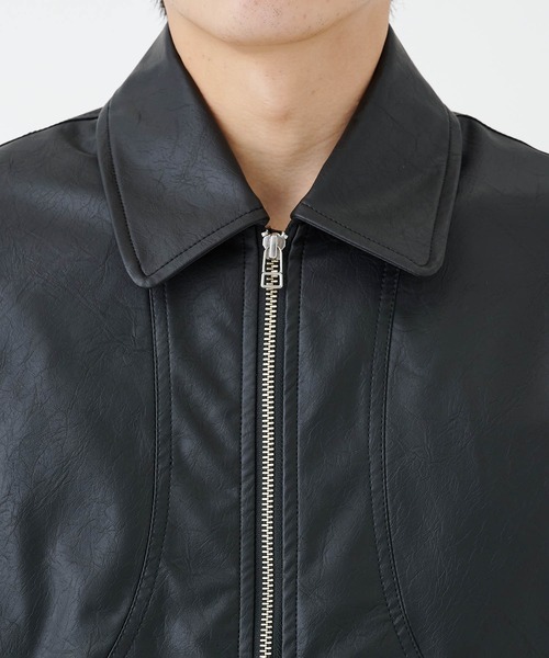 CONZ(コンズ)の「COMPACT BOMBER LEATHER JACKET(ブルゾン・メンズ・ブラック・1/2/3)」の19枚目の写真