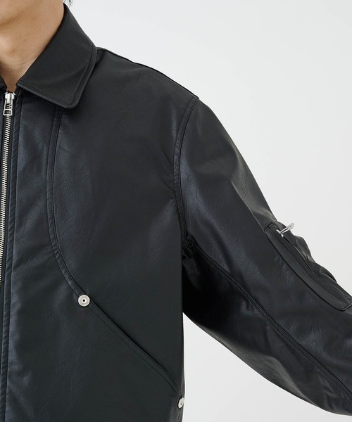 CONZ(コンズ)の「COMPACT BOMBER LEATHER JACKET(ブルゾン・メンズ・ブラック・1/2/3)」の18枚目の写真