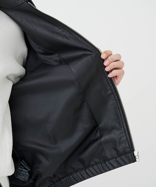 CONZ(コンズ)の「COMPACT BOMBER LEATHER JACKET(ブルゾン・メンズ・ブラック・1/2/3)」の14枚目の写真