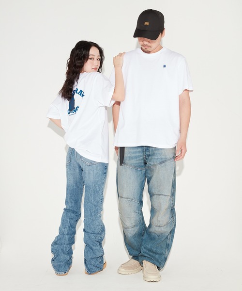 G-STAR(ジースター)の「BACK G-NO LOOSE GRAPHIC T-SHIRT/オーバーサイズバックグラフィックプリントTシャツ/ビッグシルエット(Tシャツ/カットソー・メンズ・ホワイト・SMALL/MEDIUM/LARGE/X-LARGE/X-SMALL)」の13枚目の写真