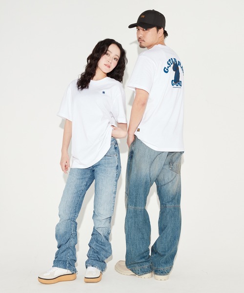 G-STAR(ジースター)の「BACK G-NO LOOSE GRAPHIC T-SHIRT/オーバーサイズバックグラフィックプリントTシャツ/ビッグシルエット(Tシャツ/カットソー・メンズ・ホワイト・SMALL/MEDIUM/LARGE/X-LARGE/X-SMALL)」の14枚目の写真