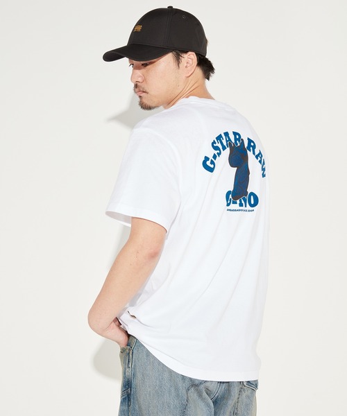 送料込★G-Star★Photo Back Print Loose スウェットシャツ ZOZO限定】BACK G-NO LOOSE GRAPHIC T-SHIRT/オーバーサイズ