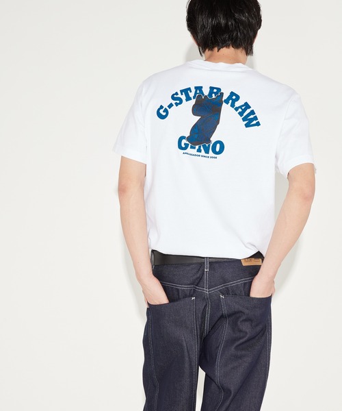 G-STAR(ジースター)の「BACK G-NO LOOSE GRAPHIC T-SHIRT/オーバーサイズバックグラフィックプリントTシャツ/ビッグシルエット(Tシャツ/カットソー・メンズ・ホワイト・SMALL/MEDIUM/LARGE/X-LARGE/X-SMALL)」の10枚目の写真
