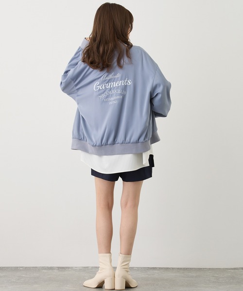 NICOLE CLUB(ニコル クラブ)の「エンブロイダリースタジャン(スタジャン・レディース・ブラック/ブルー/オフホワイト・MEDIUM)」の19枚目の写真