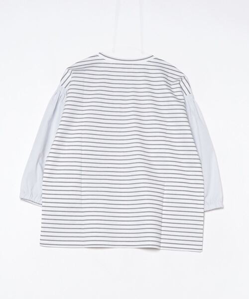 セール】布帛ドッキンク7分袖プルオーバー（Tシャツ/カットソー