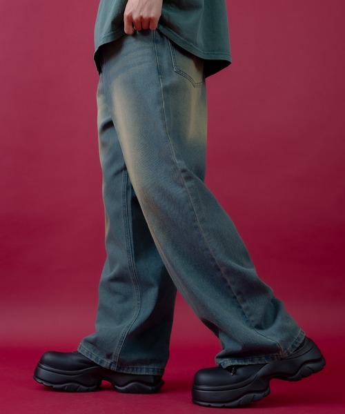 improves（インプローブス）の「デニム バギーパンツ（デニムパンツ・メンズ・ブルー/ブラック/インディゴブルー・LARGE/MEDIUM）」の3枚目の写真