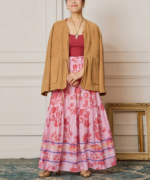 IENA LA BOUCLE(イエナラブークル)の「IENA LA BOUCLE レザーストリングブルゾン(その他アウター・レディース・ブラック/キャメル・FREE)」の4枚目の写真