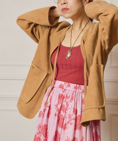 IENA LA BOUCLE(イエナラブークル)の「IENA LA BOUCLE レザーストリングブルゾン(その他アウター・レディース・ブラック/キャメル・FREE)」の17枚目の写真