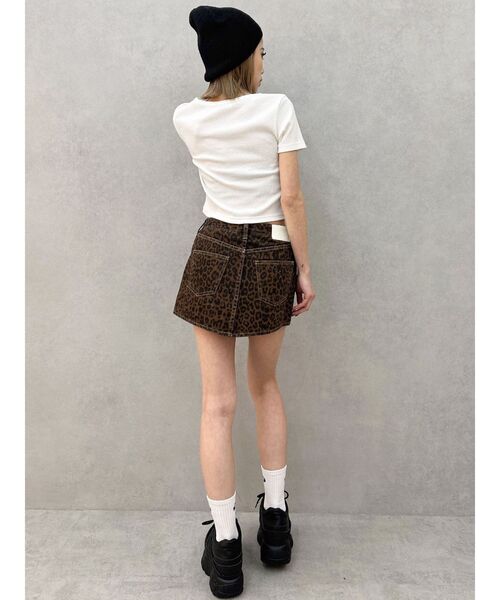 GYDA(ジェイダ)の「GDカットアウトハーフスリーブテレコトップス(Tシャツ/カットソー・レディース・ブラック/ライム/ピンク/オフホワイト・FREE)」の20枚目の写真