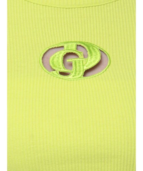 GYDA(ジェイダ)の「GDカットアウトハーフスリーブテレコトップス(Tシャツ/カットソー・レディース・ブラック/ライム/ピンク/オフホワイト・FREE)」の15枚目の写真