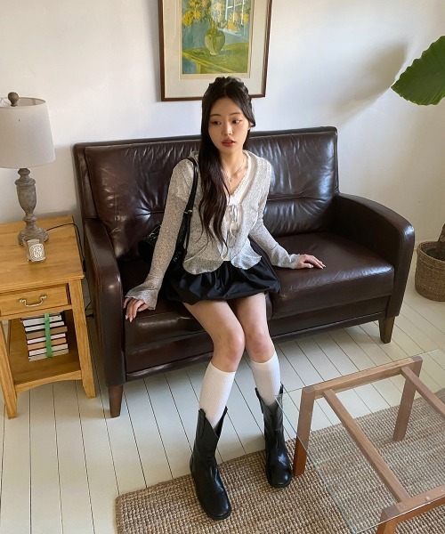 by muni:r(バイ ムニール)の「パンプキンボリュームスカート(スカート・レディース・ブラック/ホワイト・FREE)」の19枚目の写真