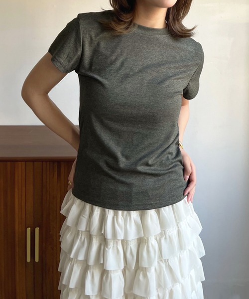 Jewelobe(ジュエローブ)の「ベーシックTシャツ×ペプラムフリルセットアップ(Tシャツ/カットソー・レディース・ホワイト/ブラック/グレー・FREE)」の17枚目の写真