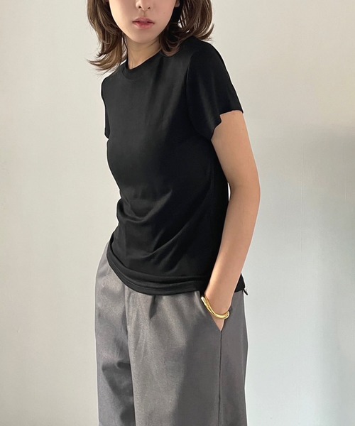Jewelobe(ジュエローブ)の「ベーシックTシャツ×ペプラムフリルセットアップ(Tシャツ/カットソー・レディース・ホワイト/ブラック/グレー・FREE)」の22枚目の写真
