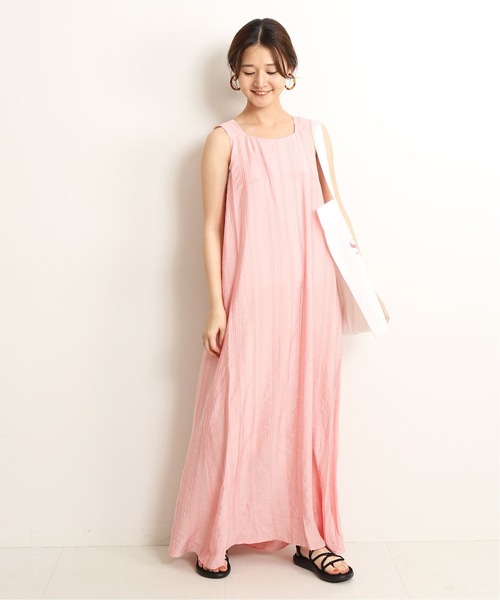 IENA スペインピマコットン　ノースリーブワンピース 楽天市場】【SALE／30%OFF】【normment/ノーメント】 stripe emb