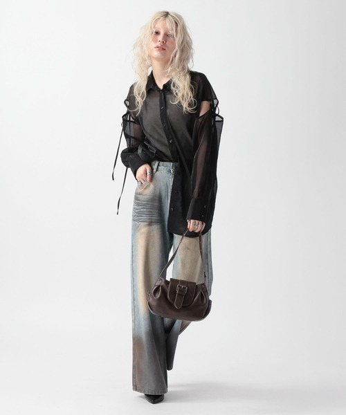 FOREVER 21（フォーエバー トゥエンティーワン）の「【2025SS】グラデーション加工ワイドデニム（デニムパンツ・レディース・ブルー/ブラック・SMALL/MEDIUM）」の15枚目の写真