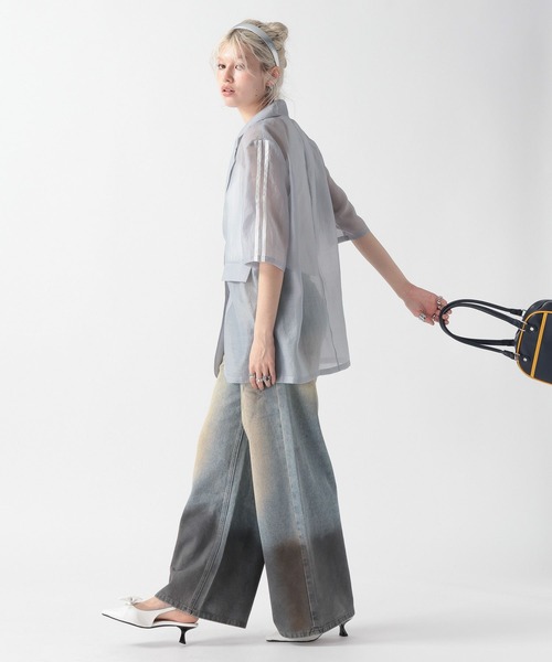 FOREVER 21（フォーエバー トゥエンティーワン）の「【2025SS】グラデーション加工ワイドデニム（デニムパンツ・レディース・ブルー/ブラック・SMALL/MEDIUM）」の19枚目の写真