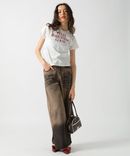 FOREVER 21（フォーエバー トゥエンティーワン）の「【2025SS】グラデーション加工ワイドデニム（デニムパンツ・レディース・ブルー/ブラック・SMALL/MEDIUM）」の4枚目の写真