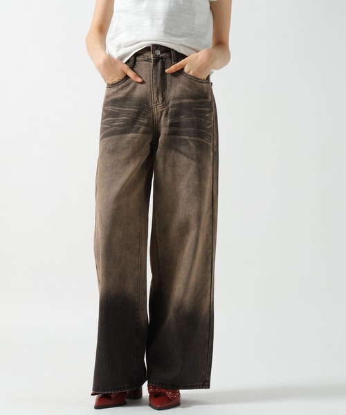 FOREVER 21（フォーエバー トゥエンティーワン）の「【2025SS】グラデーション加工ワイドデニム（デニムパンツ・レディース・ブルー/ブラック・SMALL/MEDIUM）」の6枚目の写真