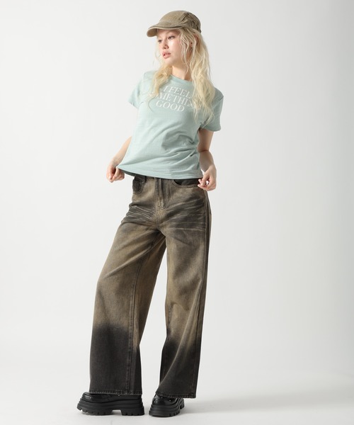 FOREVER 21（フォーエバー トゥエンティーワン）の「【2025SS】グラデーション加工ワイドデニム（デニムパンツ・レディース・ブルー/ブラック・SMALL/MEDIUM）」の10枚目の写真