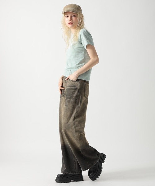 FOREVER 21（フォーエバー トゥエンティーワン）の「【2025SS】グラデーション加工ワイドデニム（デニムパンツ・レディース・ブルー/ブラック・SMALL/MEDIUM）」の12枚目の写真