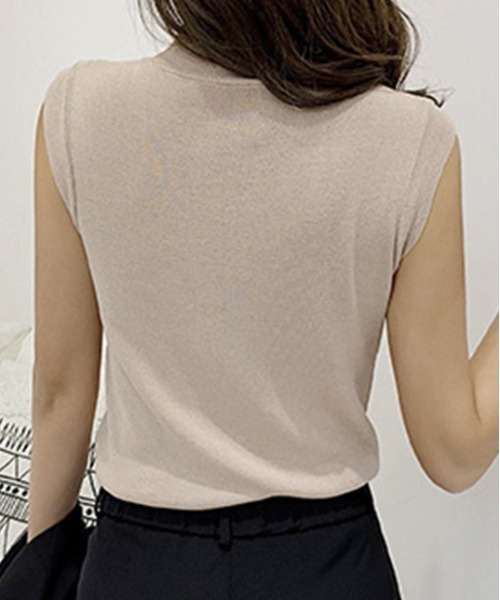 &soiree(アンドソワレ)の「【&soiree】ノースリーブ シースルートップス(その他トップス・レディース・ホワイト/ピンク/ベージュ・MEDIUM)」の7枚目の写真