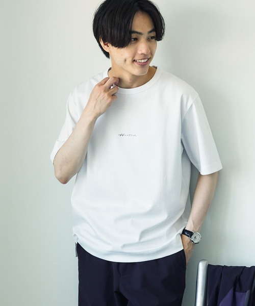 GLOBAL WORK(グローバルワーク)の「リッチクリーンTシャツ/プリント/半袖/288193(Tシャツ/カットソー・メンズ・ホワイト系その他2/ライトベージュ/ダークグリーン/チャコールグレー/ブラック/スカイブルー/ライトグレー/ホワイト/グレー系その他3/カーキ/ホワイト系その他3/ロイヤルブルー・X-LARGE/3XL/XX-LARGE/LARGE/X-SMALL/MEDIUM/SMALL)」の2枚目の写真