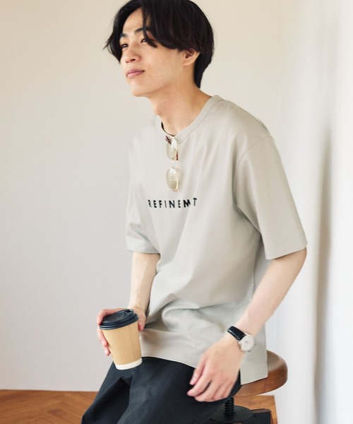 GLOBAL WORK(グローバルワーク)の「リッチクリーンTシャツ/プリント/半袖/288193(Tシャツ/カットソー・メンズ・ホワイト系その他2/ライトベージュ/ダークグリーン/チャコールグレー/ブラック/スカイブルー/ライトグレー/ホワイト/グレー系その他3/カーキ/ホワイト系その他3/ロイヤルブルー・X-LARGE/3XL/XX-LARGE/LARGE/X-SMALL/MEDIUM/SMALL)」の6枚目の写真