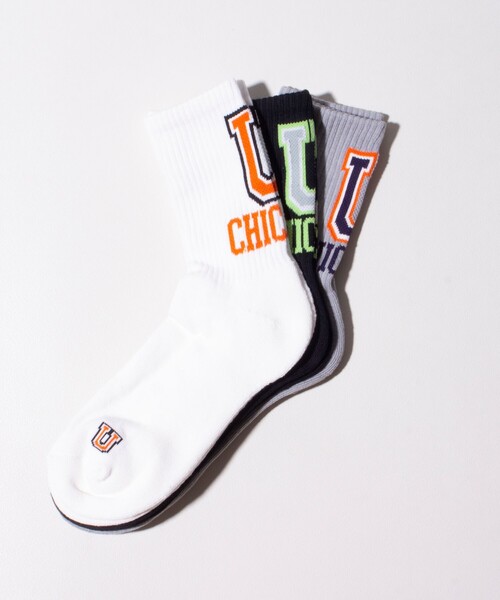 UNIVERSAL OVERALL（ユニバーサルオーバーオール）の「【3足セット】【UNIVERSAL OVERALL/ユニバーサルオーバーオール】ロゴ ソックス（ソックス/靴下・メンズ・ホワイト系その他6/ホワイト系その他5/アイボリー/キナリ/ホワイト系その他4/ホワイト系その他2・FREE）」の3枚目の写真