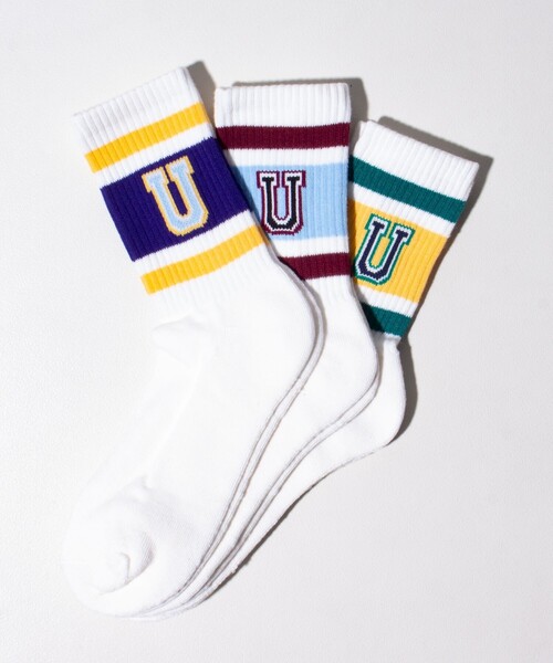 UNIVERSAL OVERALL（ユニバーサルオーバーオール）の「【3足セット】【UNIVERSAL OVERALL/ユニバーサルオーバーオール】ロゴ ソックス（ソックス/靴下・メンズ・ホワイト系その他6/ホワイト系その他5/アイボリー/キナリ/ホワイト系その他4/ホワイト系その他2・FREE）」の4枚目の写真