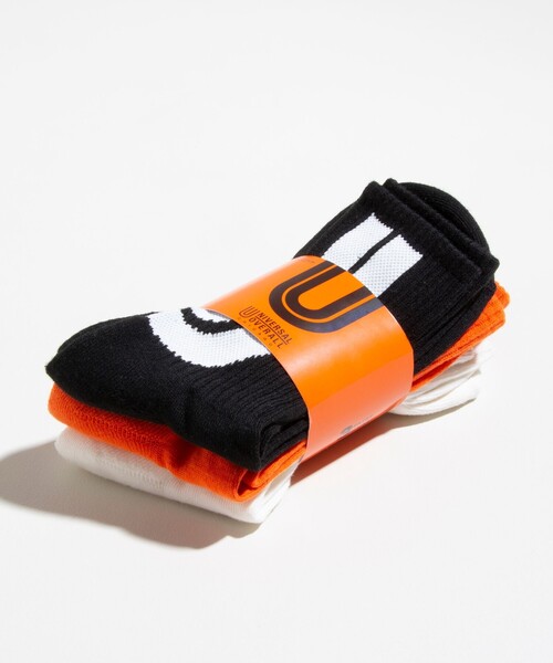 UNIVERSAL OVERALL（ユニバーサルオーバーオール）の「【3足セット】【UNIVERSAL OVERALL/ユニバーサルオーバーオール】ロゴ ソックス（ソックス/靴下・メンズ・ホワイト系その他6/ホワイト系その他5/アイボリー/キナリ/ホワイト系その他4/ホワイト系その他2・FREE）」の10枚目の写真