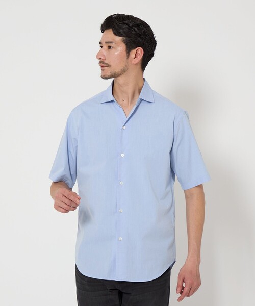BEAUTY&YOUTH UNITED ARROWS（ビューティーアンドユースユナイテッドアローズ）の「【WEB限定 WARDROBE SMART】コットン ワイドカラー スキッパーシャツ（シャツ/ブラウス・メンズ・ライトブルー/ブラック/ホワイト/ダークグレー・S/M/L/XL）」の6枚目の写真