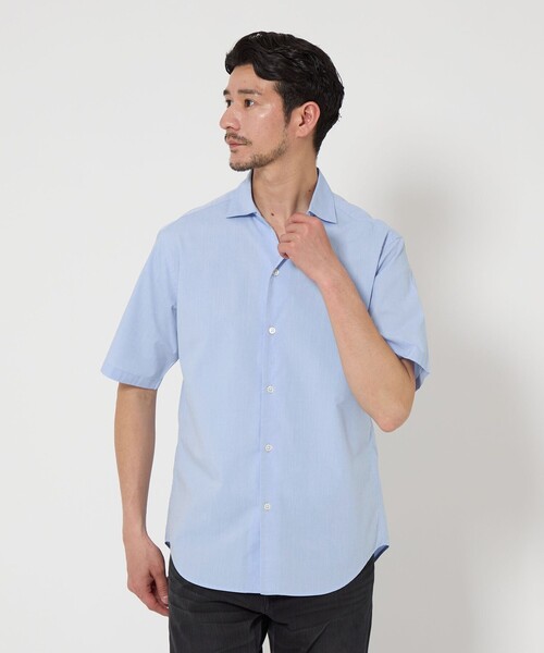 BEAUTY&YOUTH UNITED ARROWS（ビューティーアンドユースユナイテッドアローズ）の「【WEB限定 WARDROBE SMART】コットン ワイドカラー スキッパーシャツ（シャツ/ブラウス・メンズ・ライトブルー/ブラック/ホワイト/ダークグレー・S/M/L/XL）」の7枚目の写真