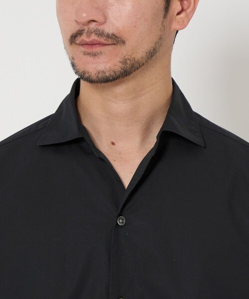 BEAUTY&YOUTH UNITED ARROWS（ビューティーアンドユースユナイテッドアローズ）の「【WEB限定 WARDROBE SMART】コットン ワイドカラー スキッパーシャツ（シャツ/ブラウス・メンズ・ライトブルー/ブラック/ホワイト/ダークグレー・S/M/L/XL）」の12枚目の写真
